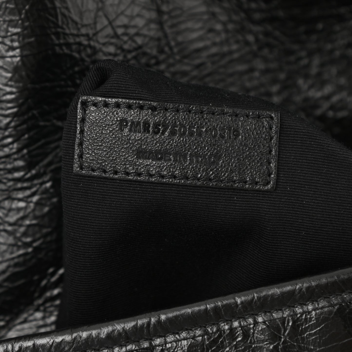 Crinkled Calfskin Matelasse Monogram Medium Niki Chain Satchel Black