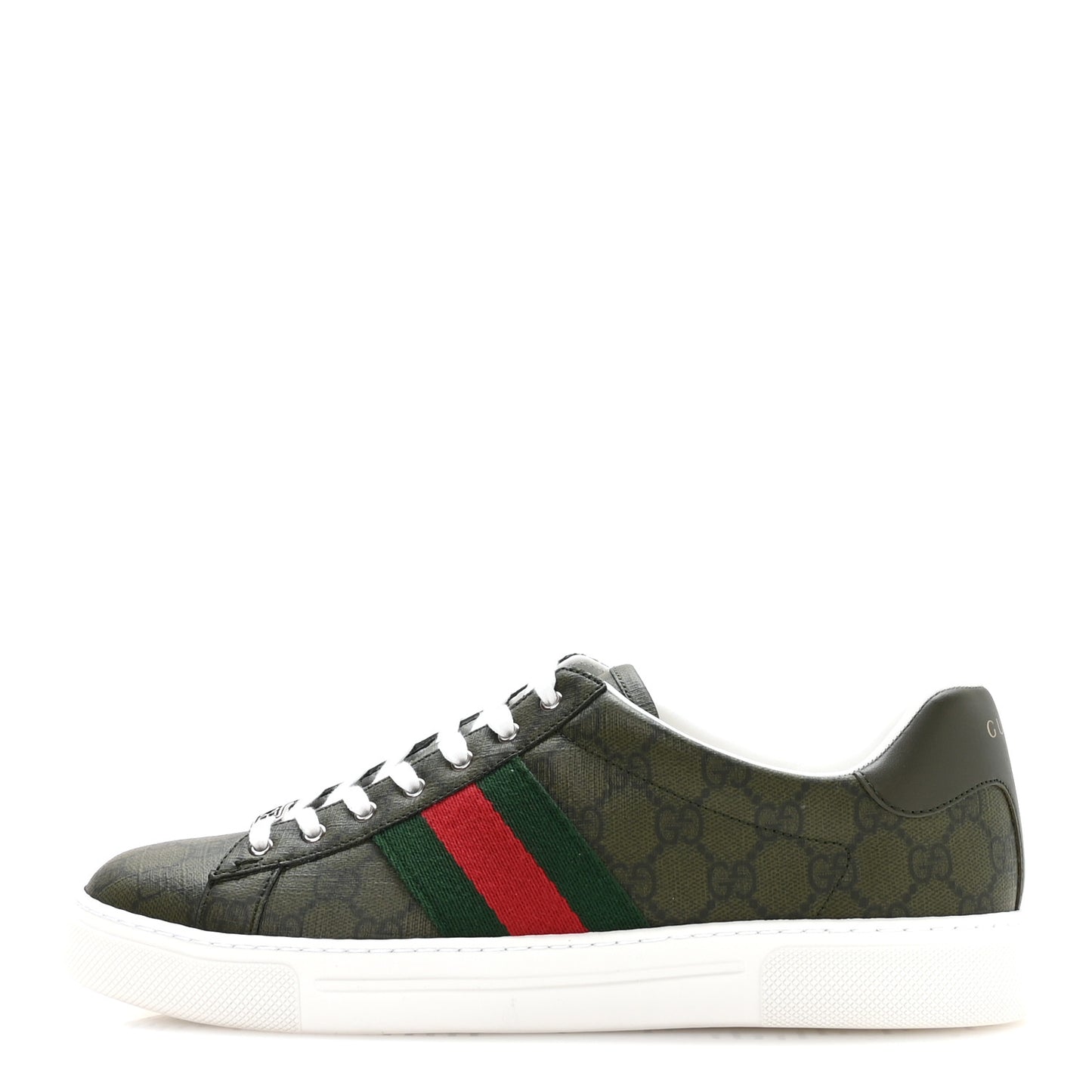 GG Supreme Monogram Web Mens New Ace Sneakers 9.5 Green