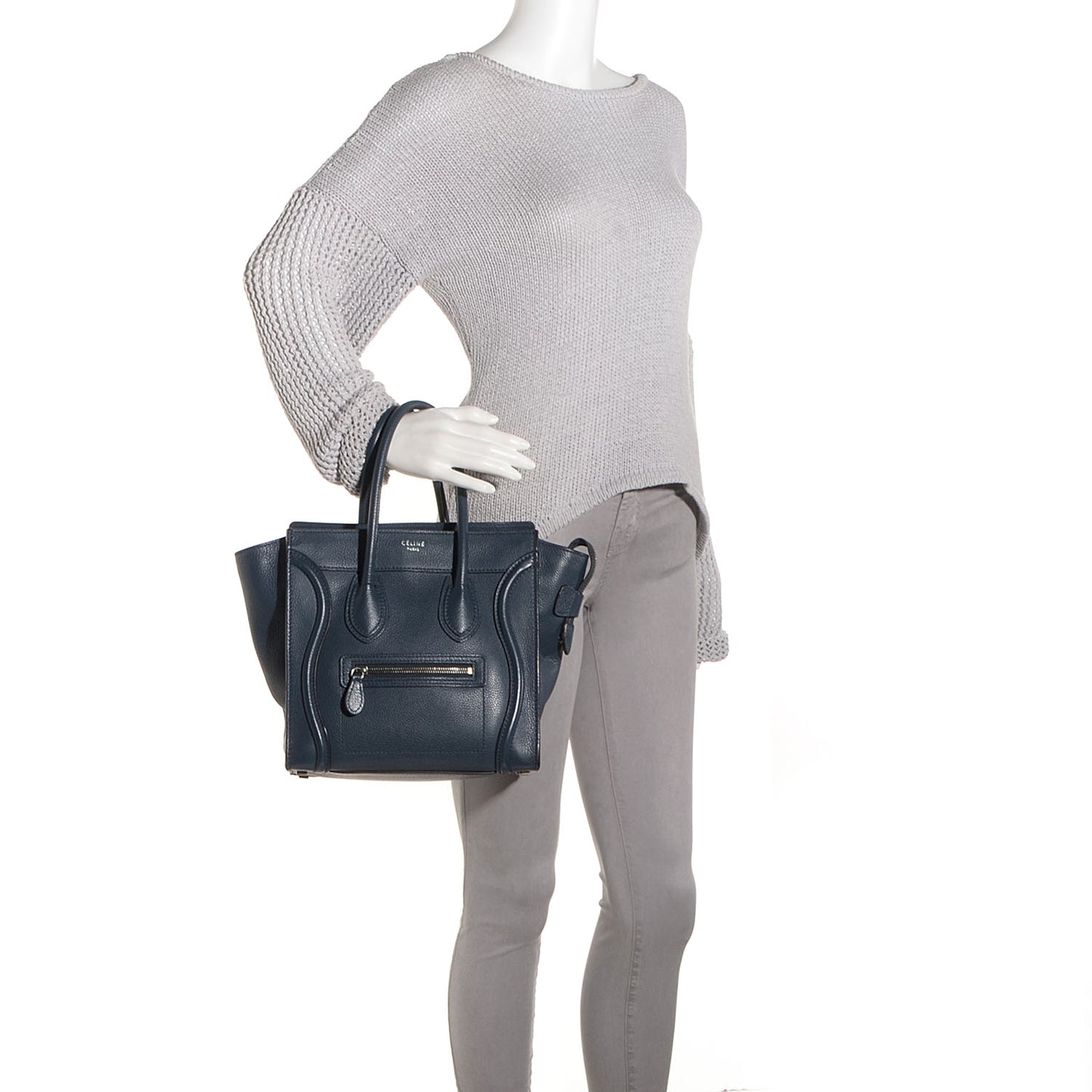 Drummed Calfskin Micro Luggage Orage