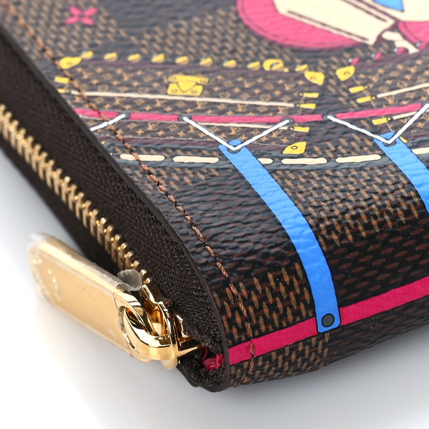 Damier Ebene 2020 Christmas Animation Roller Coaster Zippy Coin Purse Pivoine