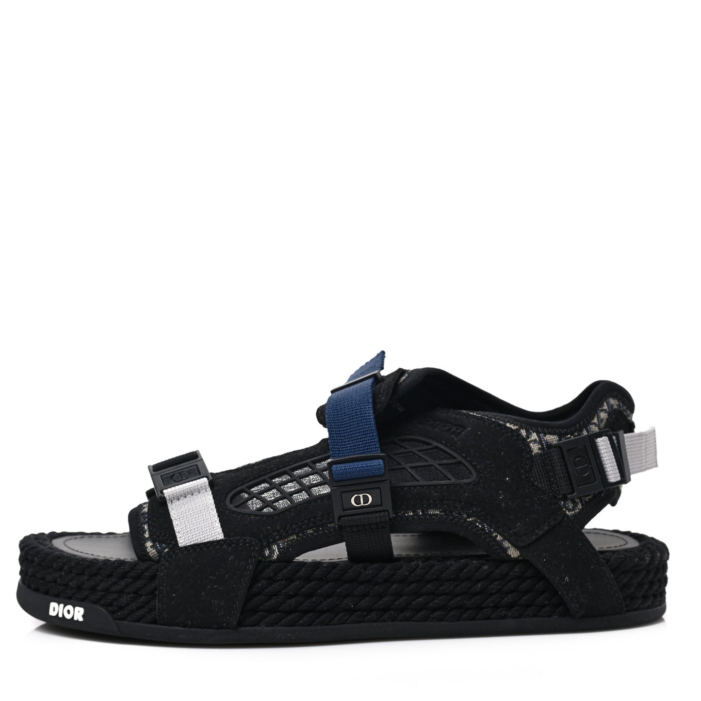 Technical Fabric Oblique Mens Atlas Sandals 44 Black Blue