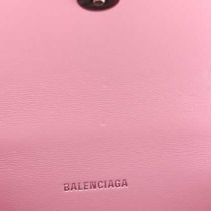 Balenciaga Shiny Calfskin Crocodile Embossed Hourglass Top Handle Bag XS Candy Pink 9 of 14