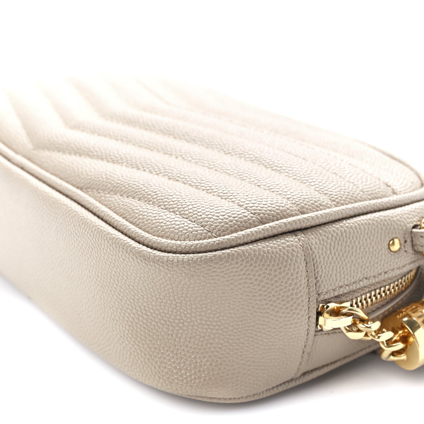 Grain De Poudre Matelasse Monogram Mini Lou Camera Bag Dark Beige