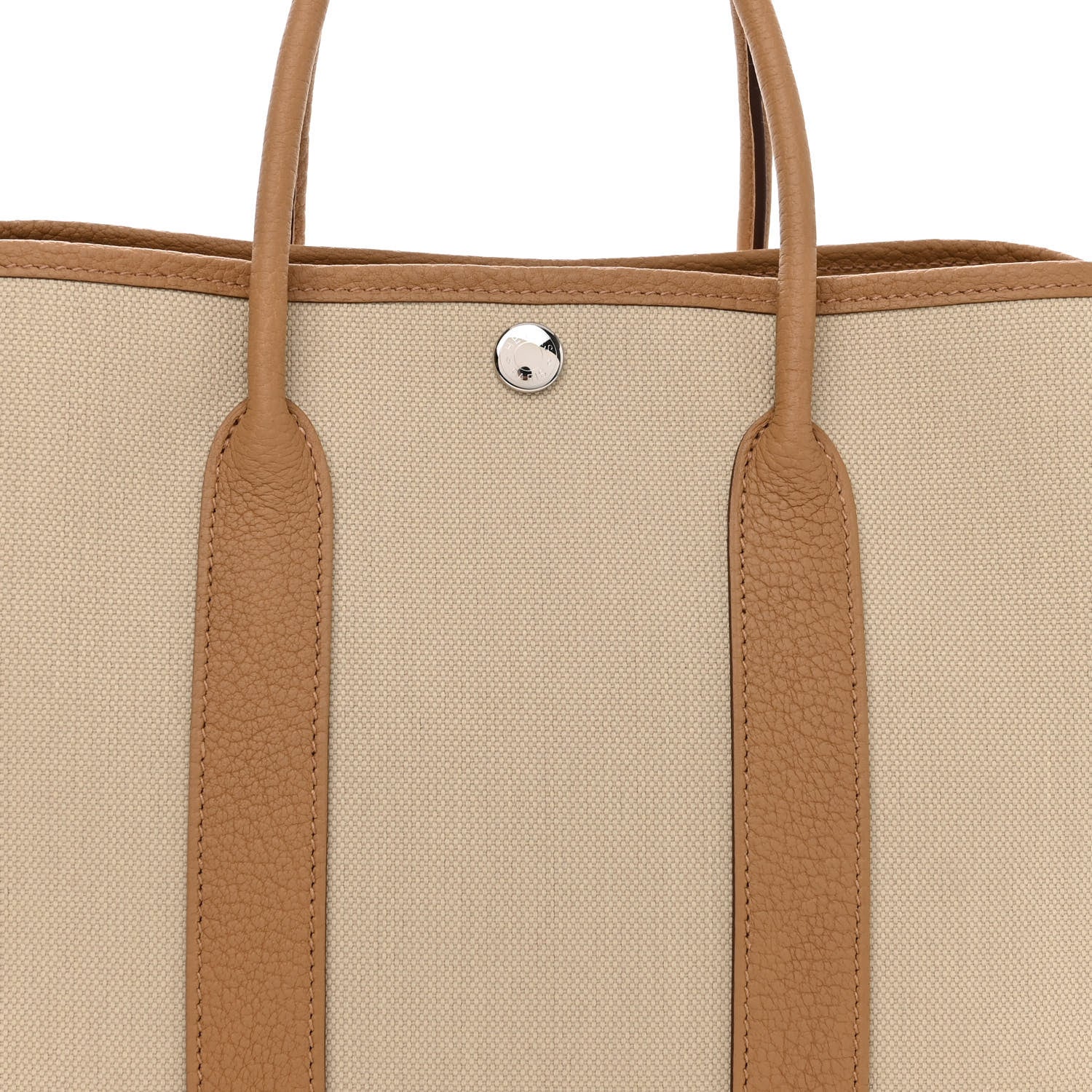 Hermes Toile Militaire Vache Country Garden Party 30 TPM Tote Beton Etoupe 8 of 11
