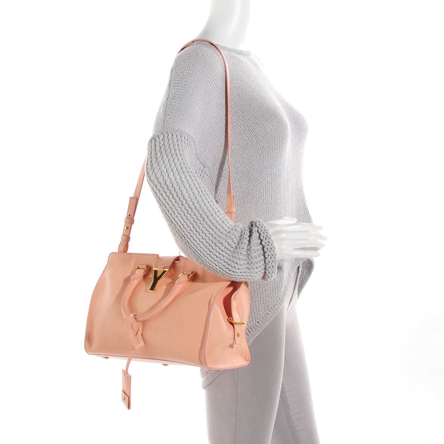 Saint Laurent Calfskin Small Classic Y Cabas Blush 2 of 9