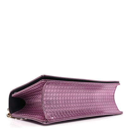 Christian Dior Metallic Patent Micro-Cannage Medium Diorama Flap Bag Pink 4 of 9
