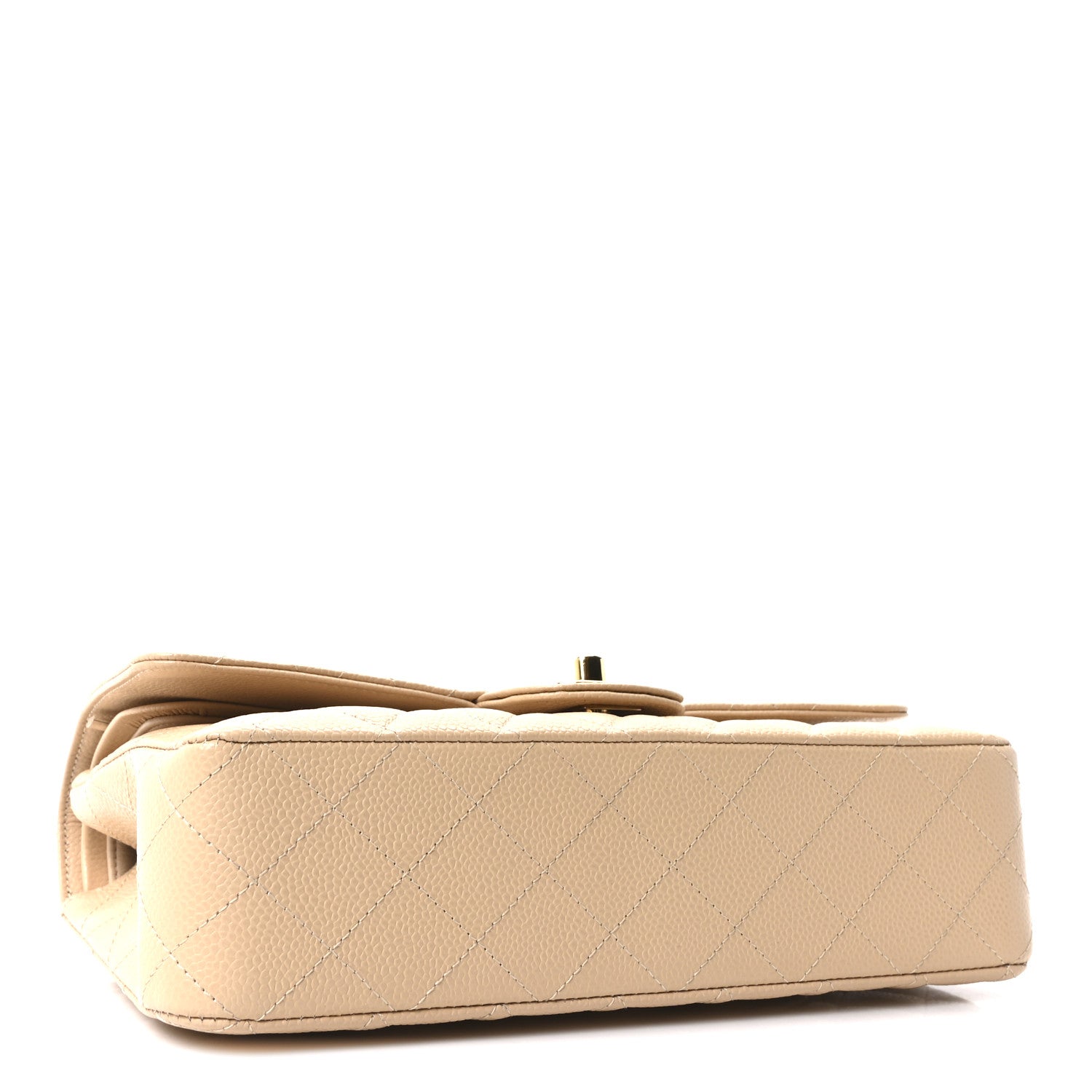 Chanel Caviar Quilted Medium Double Flap Beige 4 of 11