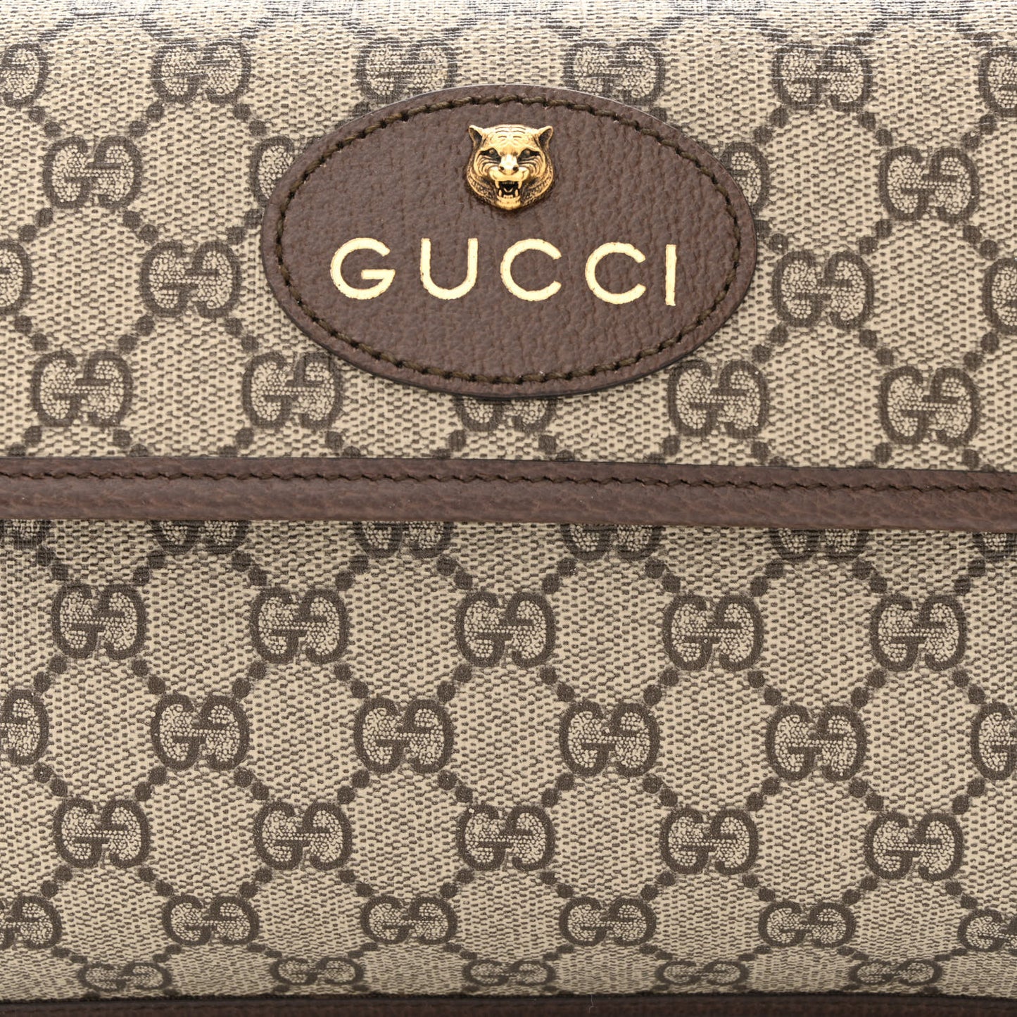 GG Supreme Monogram Neo Vintage Web Belt Bag Brown