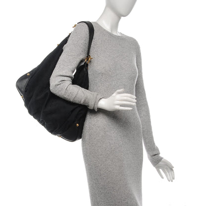 Gucci Monogram Large Jockey Hobo Black 2 of 7