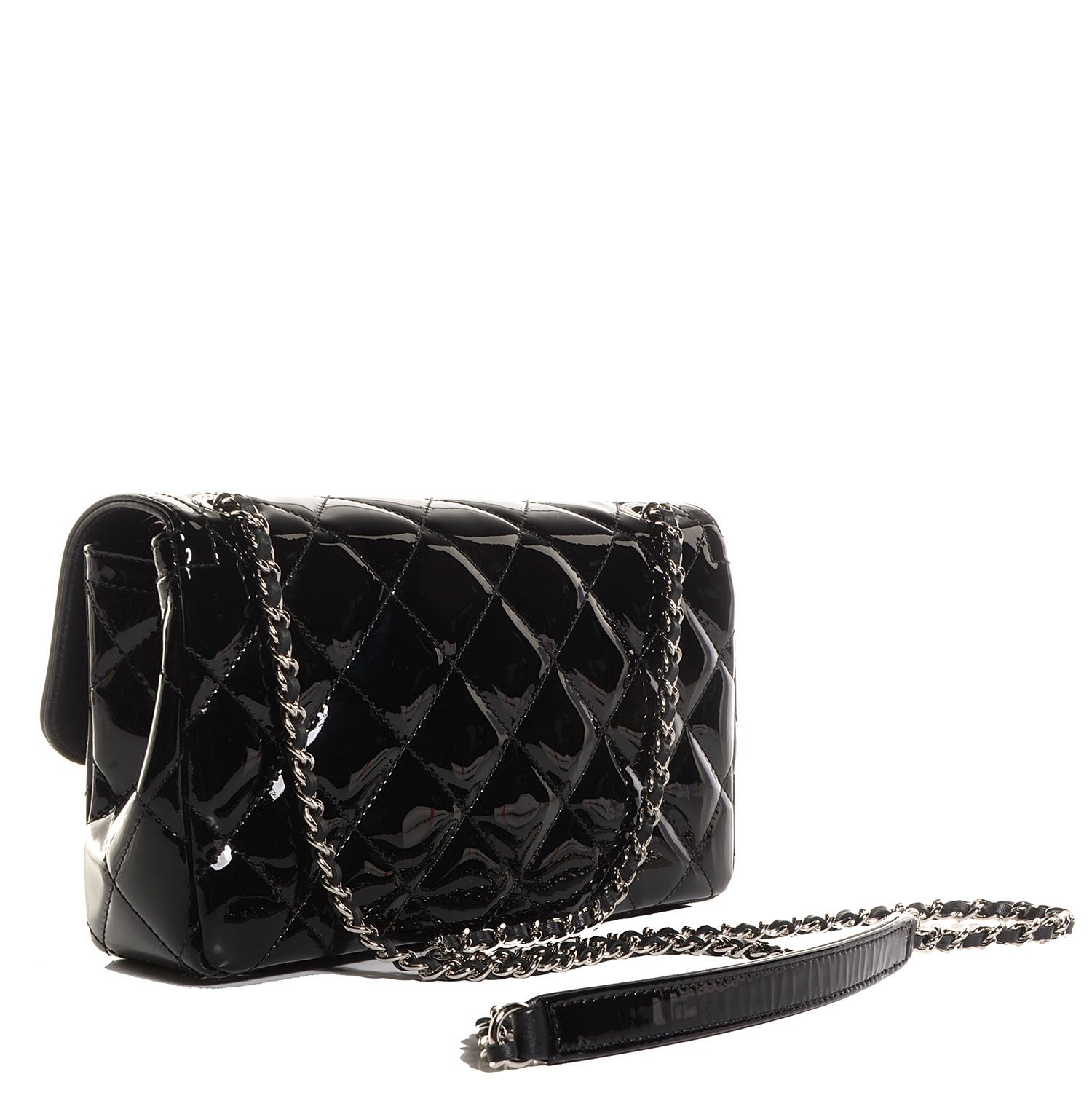 Chanel Patent Quilted Small Coco Shine Flap Black 3 of 9