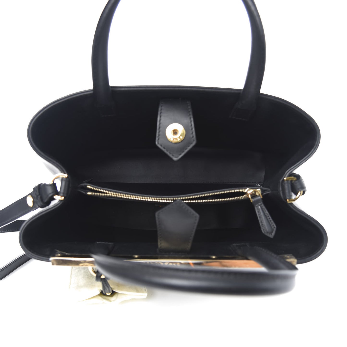 Vitello Century Metal Monster Eyes Petite 2Jours Tote Black