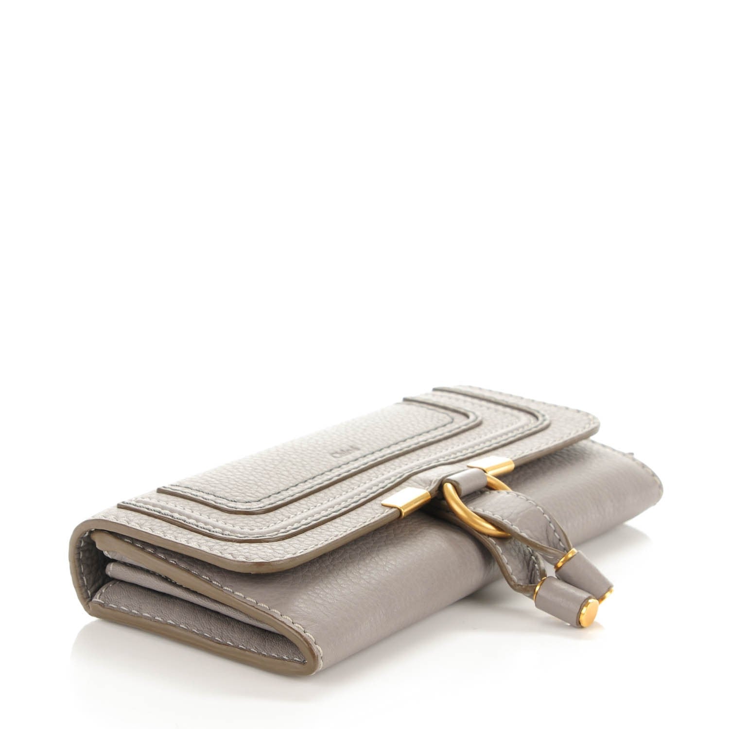 Chloe Calfskin Marcie Continental Flap Wallet Cashmere Grey 4 of 7