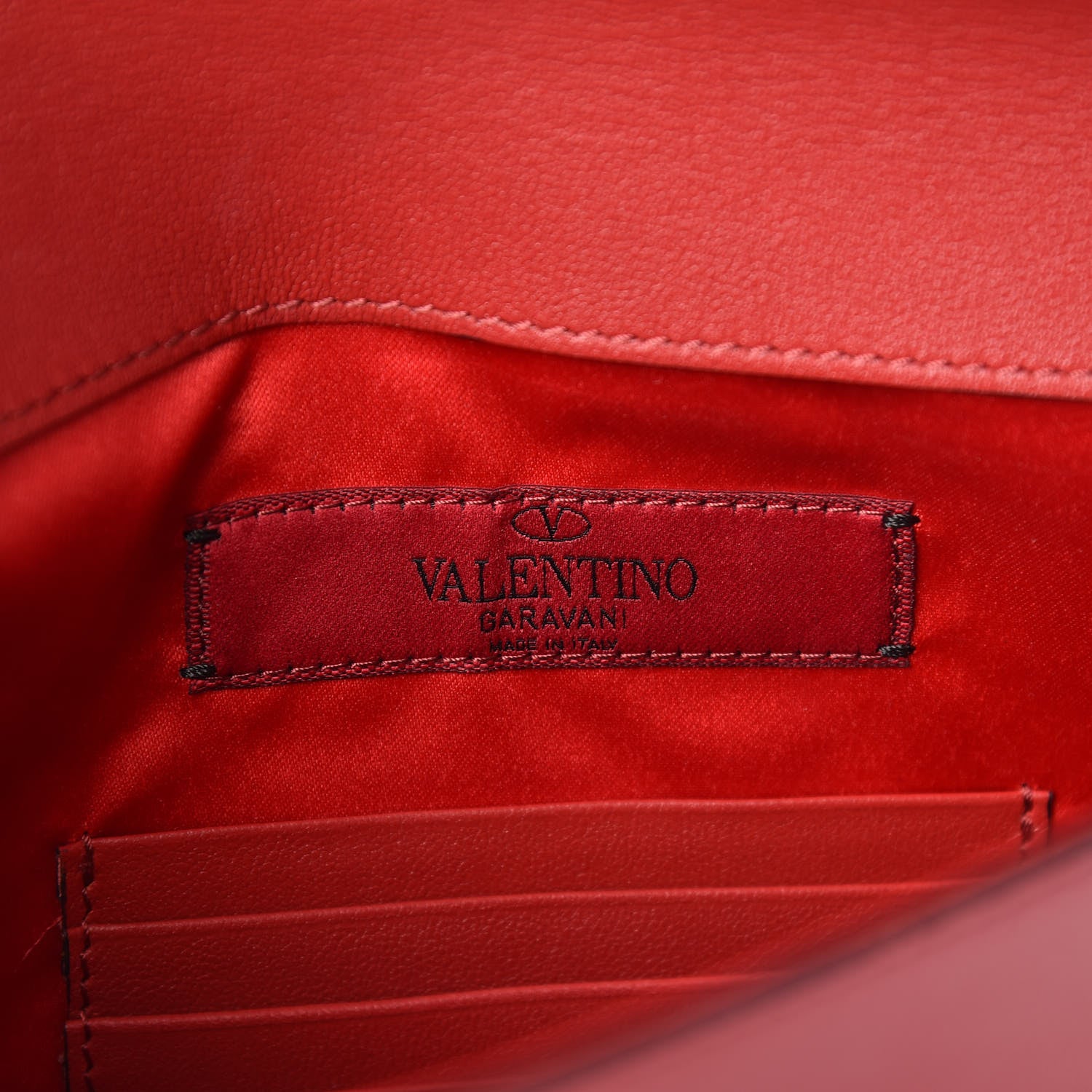 Valentino Garavani Vitello Large Rockstud Envelope Clutch Rosso Valentino 6 of 7