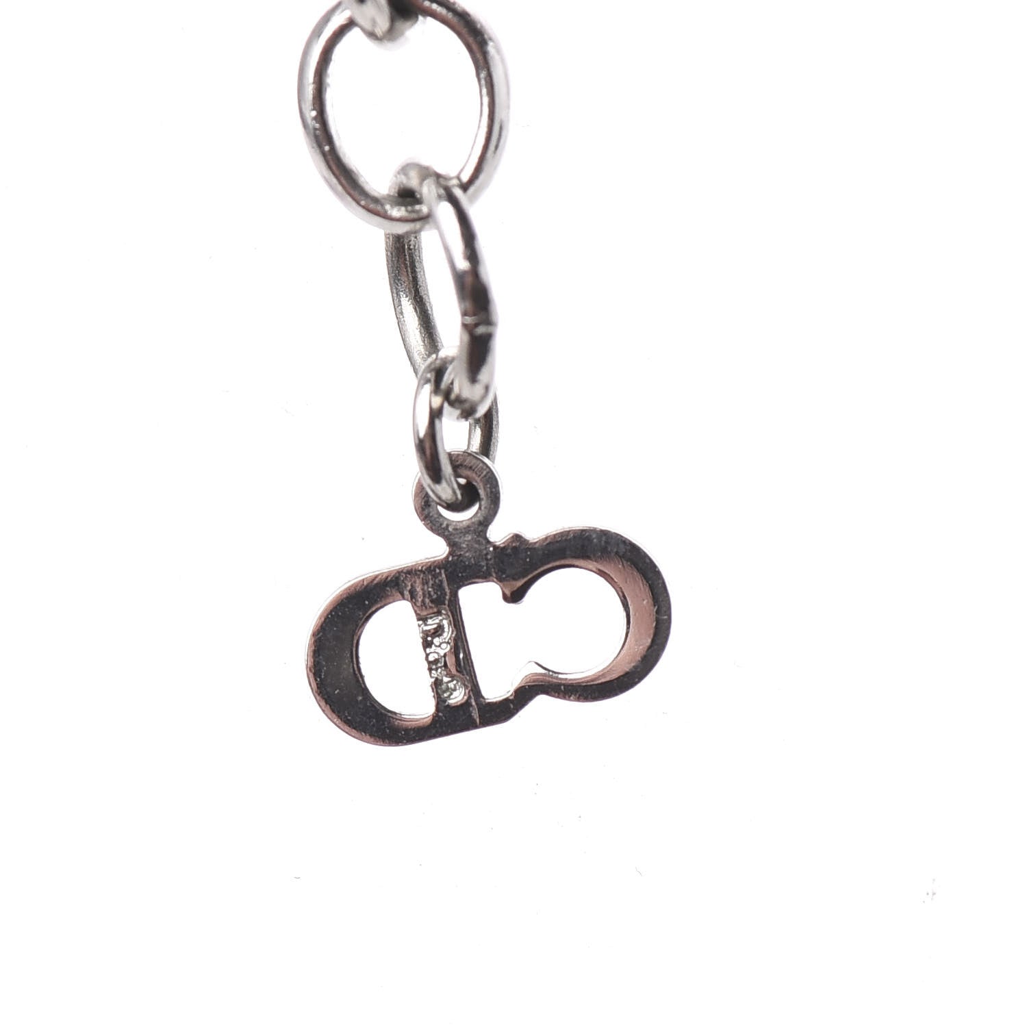 Christian Dior Bow CD Necklace Silver 6 of 6