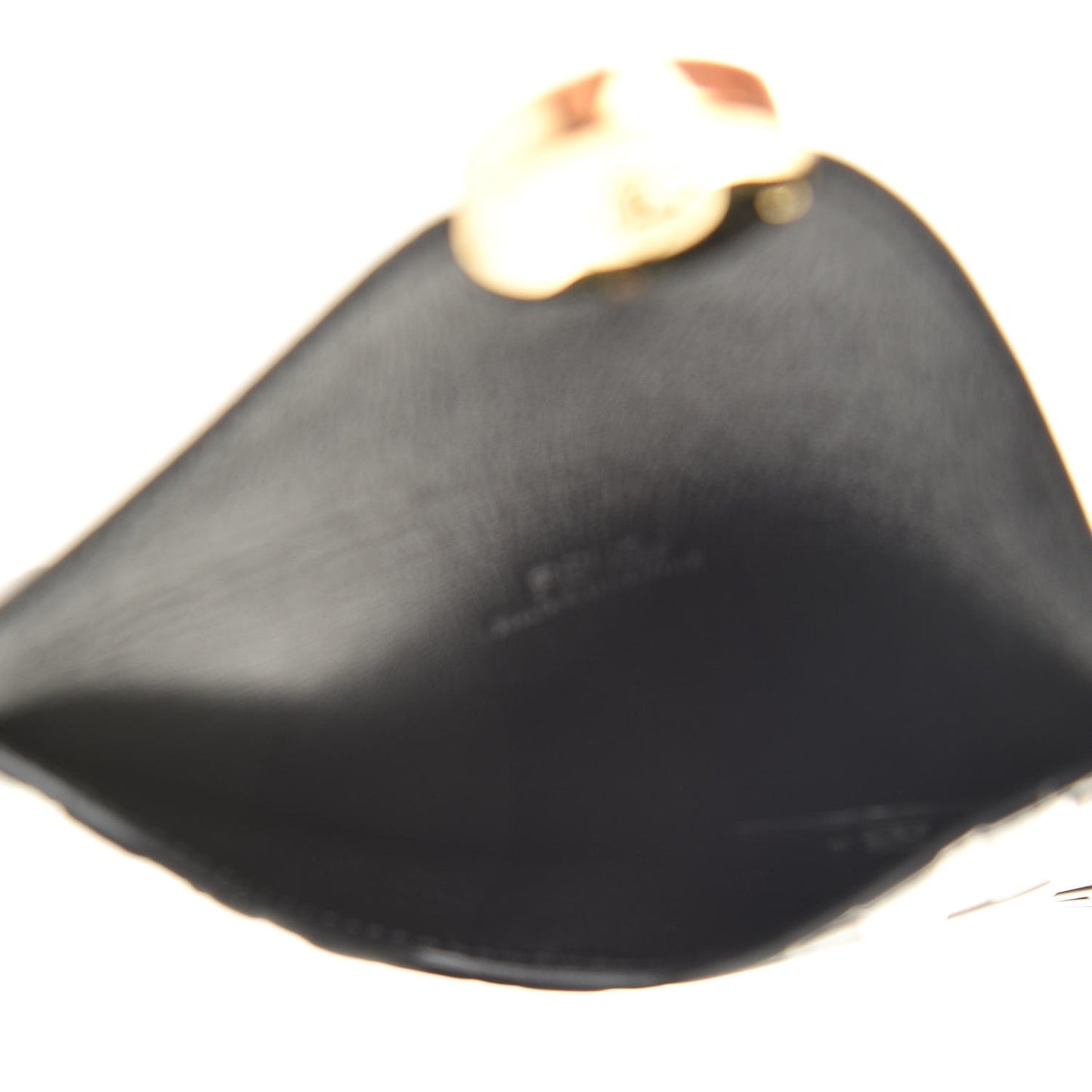 Vitello Cruise F is Fendi Bi-Color FF 1974 Embossed Small Envelope Pouch Maya Black