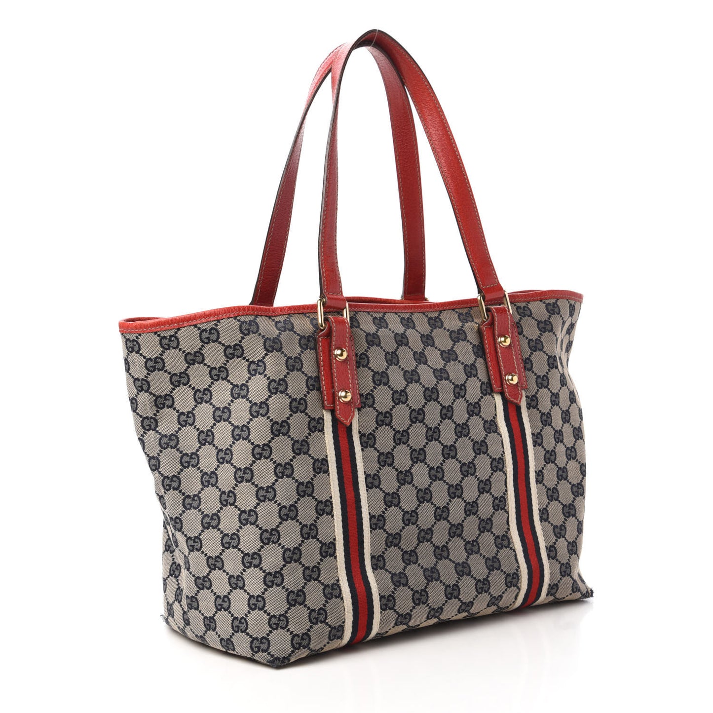 Monogram Large Jolicoeur Tote Navy Red