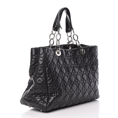 Christian Dior Lambskin Cannage Large Dior Soft Shopping Tote Black 3 of 15
