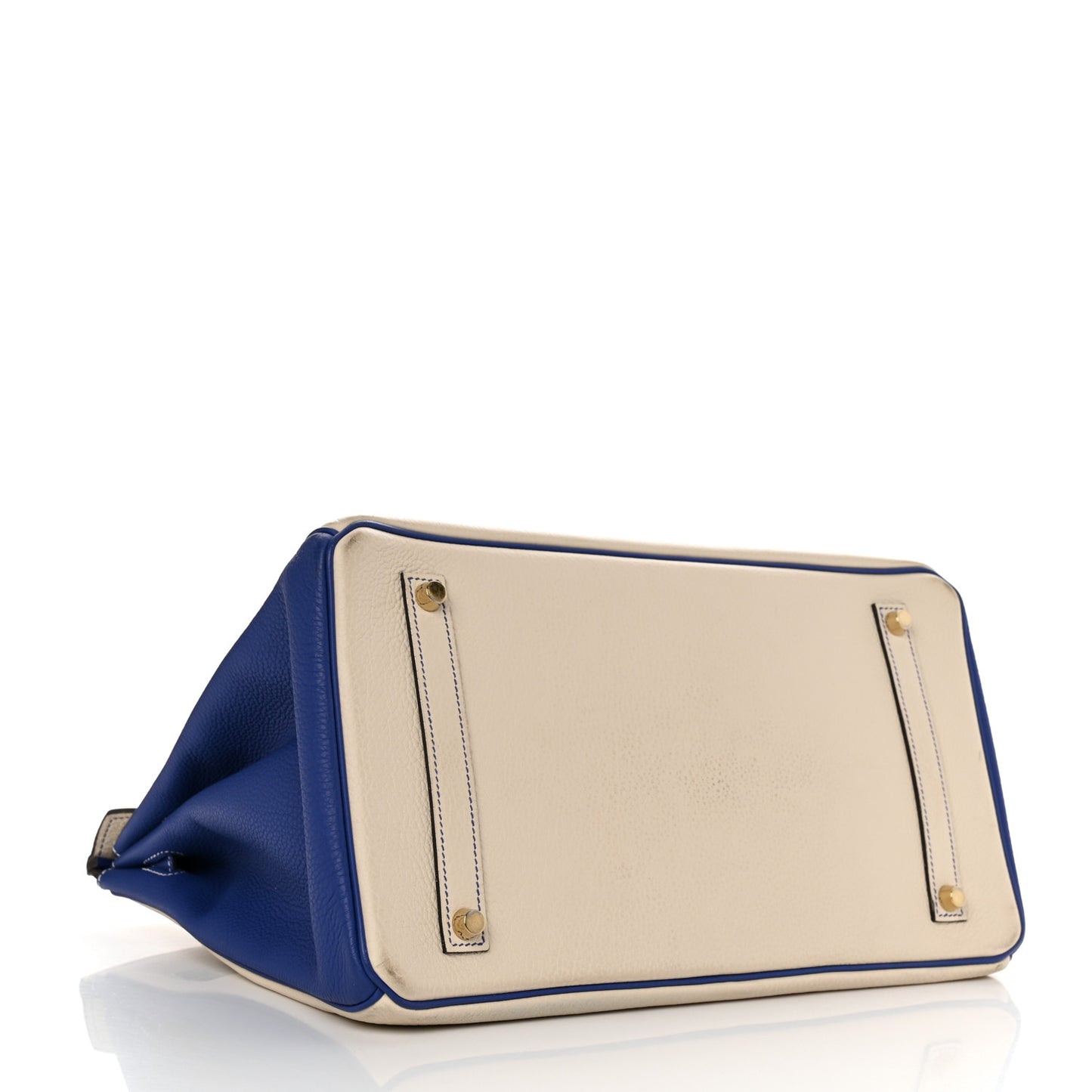 Togo Horseshoe Birkin 35 Craie Bleu Electric