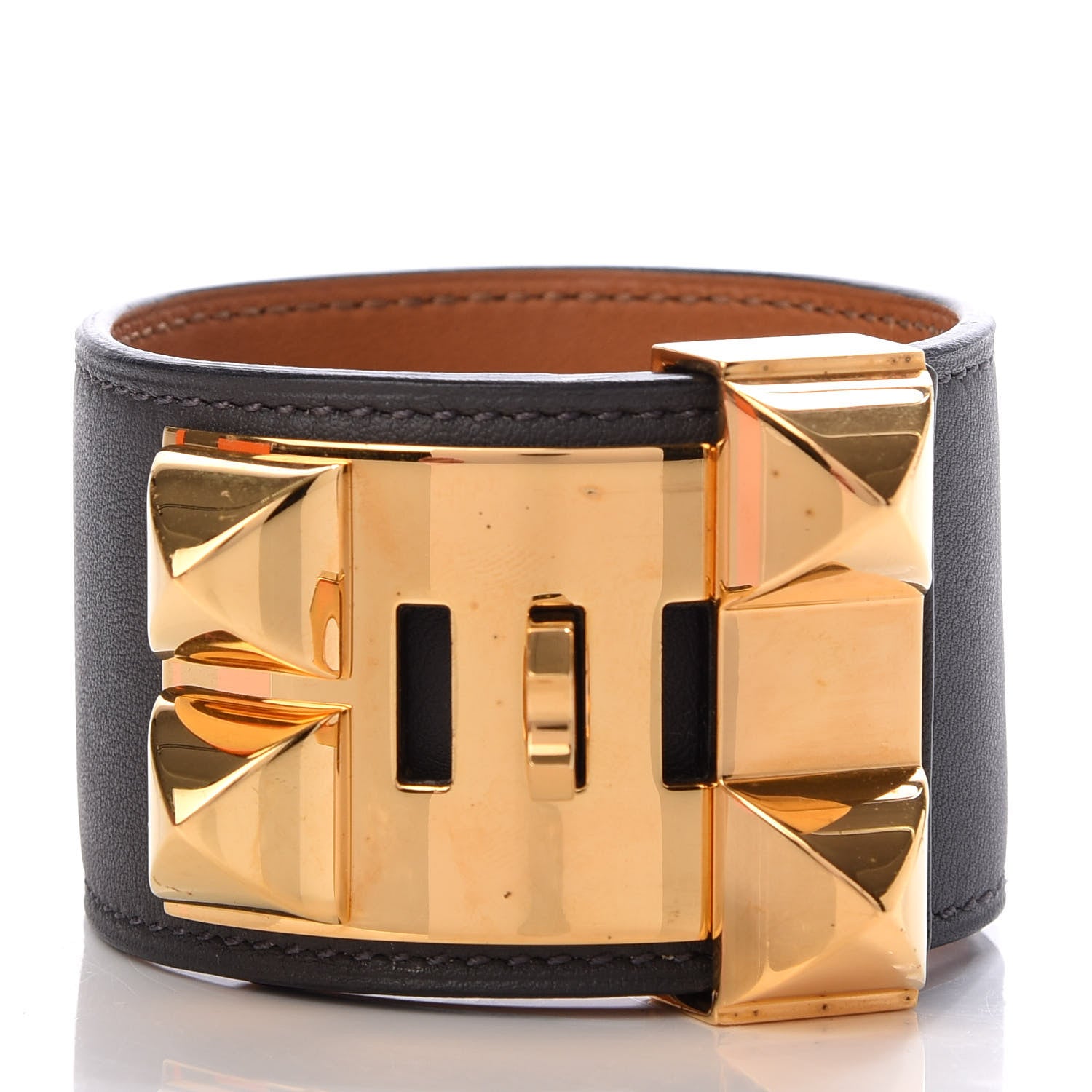 Hermes Swift Collier De Chien CDC Bracelet L Etain 4 of 8