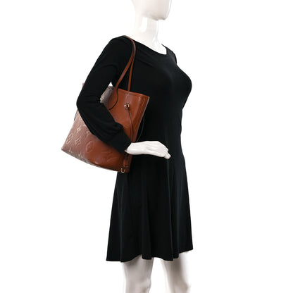 Louis Vuitton Empreinte Monogram Giant Neverfull MM Cognac 3 of 10