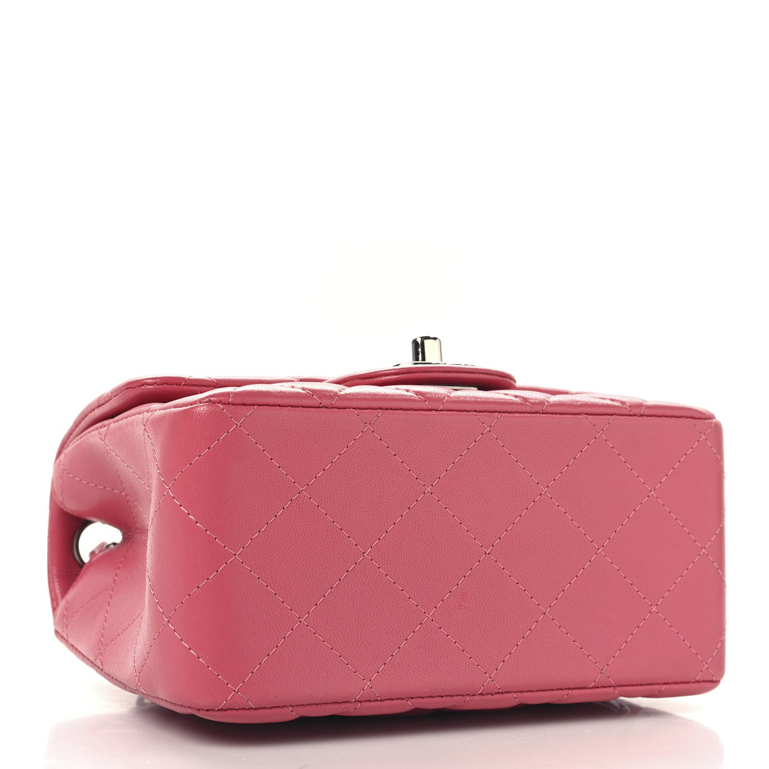 Chanel Lambskin Quilted Mini Square Flap Dark Pink 4 of 10