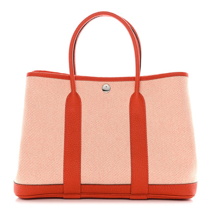 Hermes Toile Negonda Garden Party 30 TPM Ecru Orange Poppy 1 of 9
