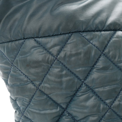 Chanel Nylon Quilted Large Coco Cocoon Tote Blue 12 of 13