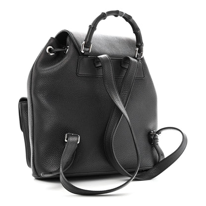 Gucci Cellarius Calfskin Medium Bamboo Backpack Black 3 of 12