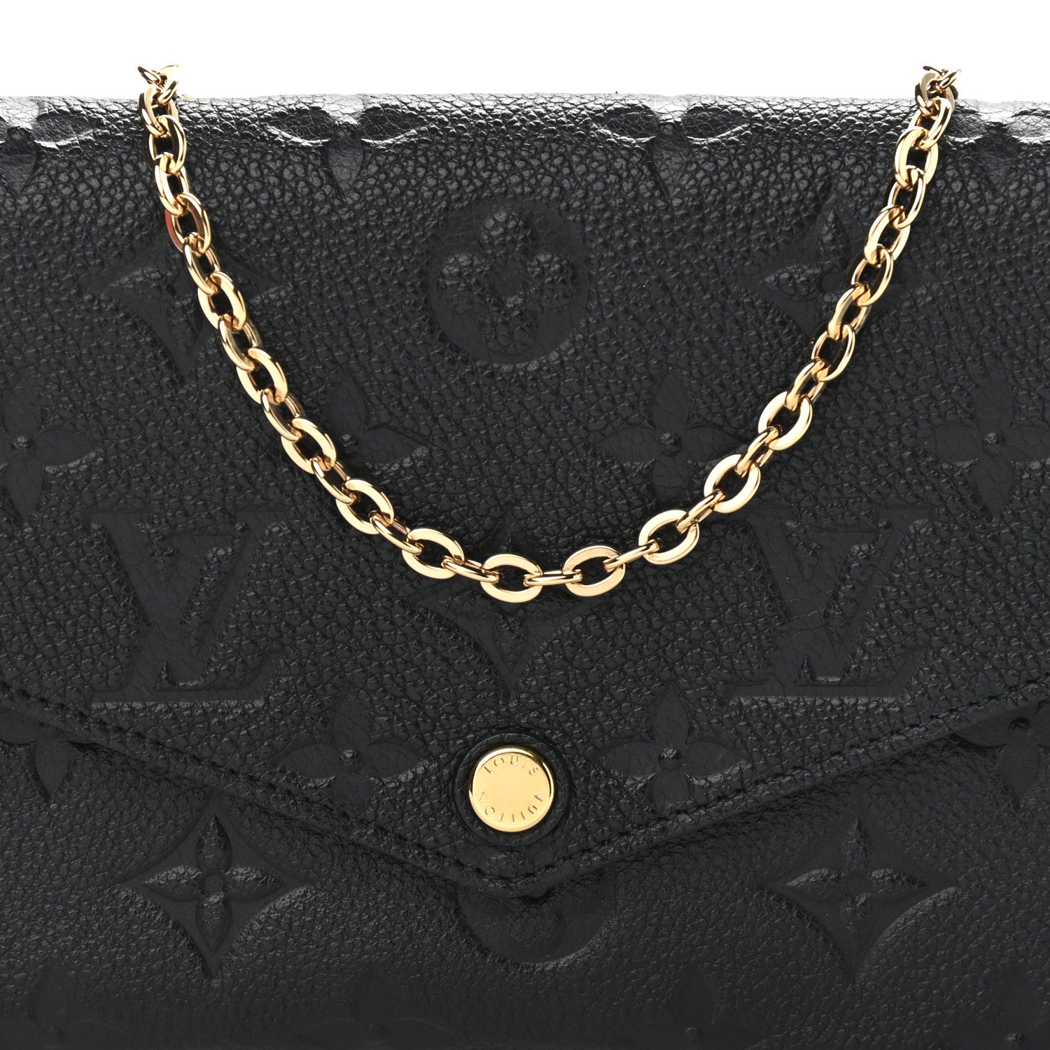 Louis Vuitton Empreinte Pochette Felicie Chain Wallet Black 9 of 11