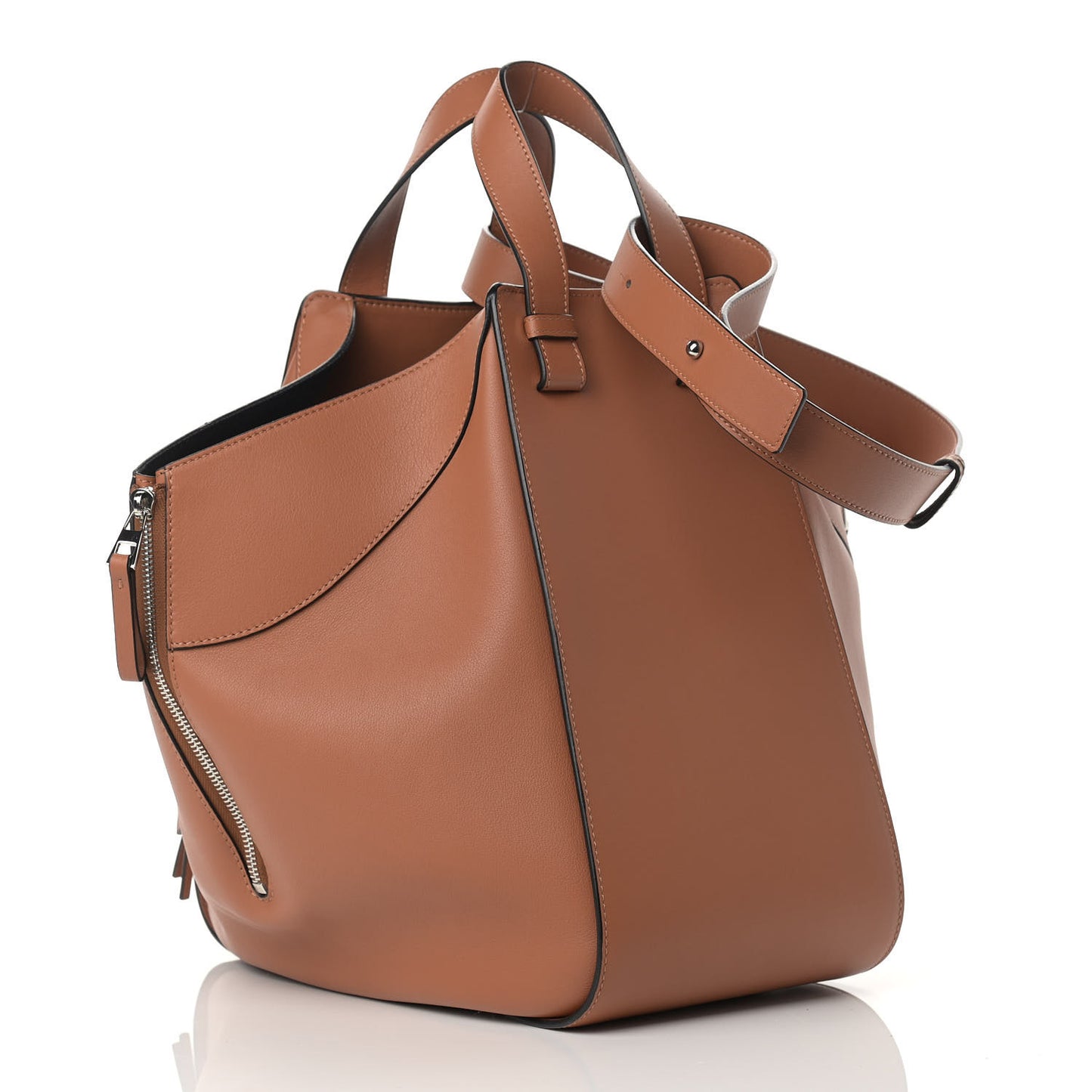 Calfskin Small Hammock Shoulder Bag Tan