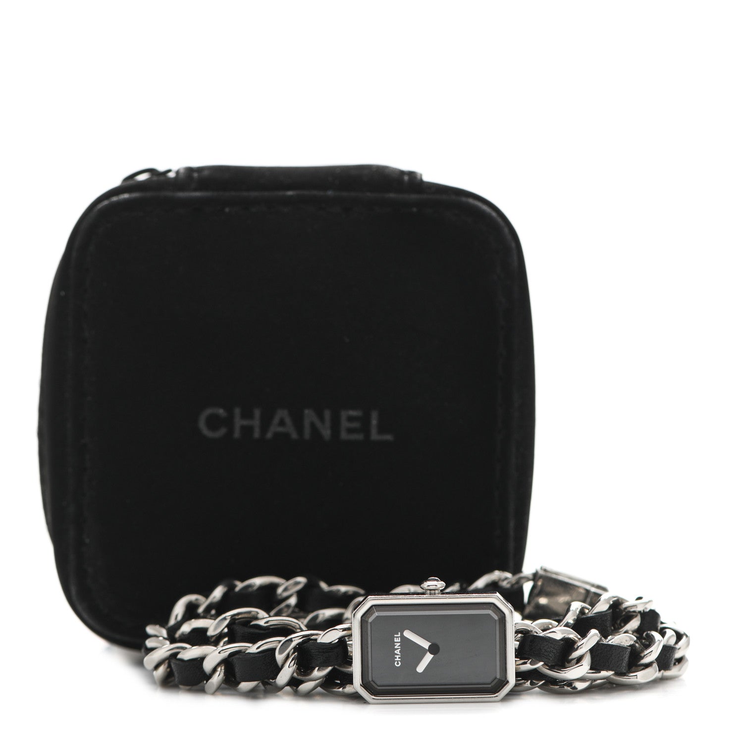 Chanel Stainless Steel Lambskin 16mm Premiere Rock Triple Row Quartz Watch Black 5 of 5