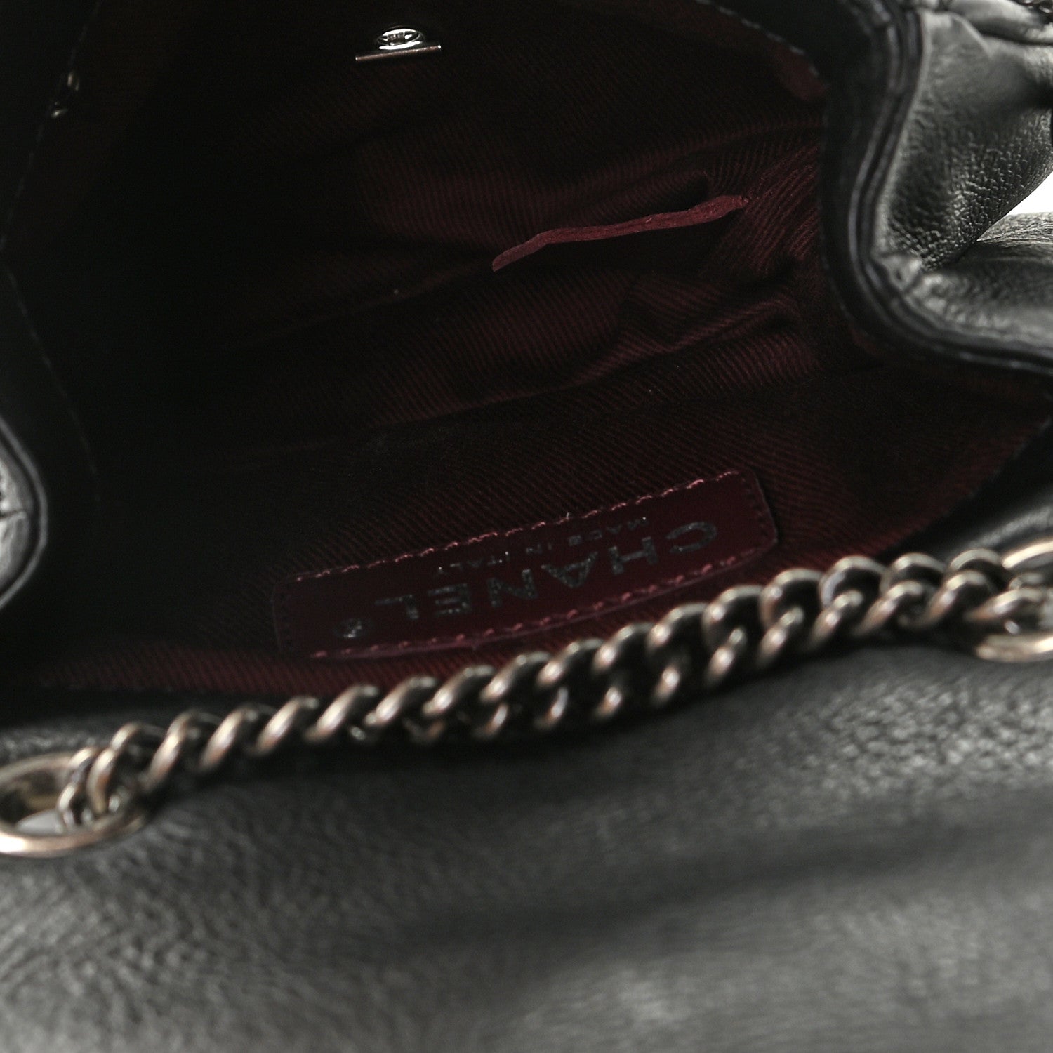 Chanel Calfskin Quilted Coco Sporran Small Tassel Flap Black 8 of 10