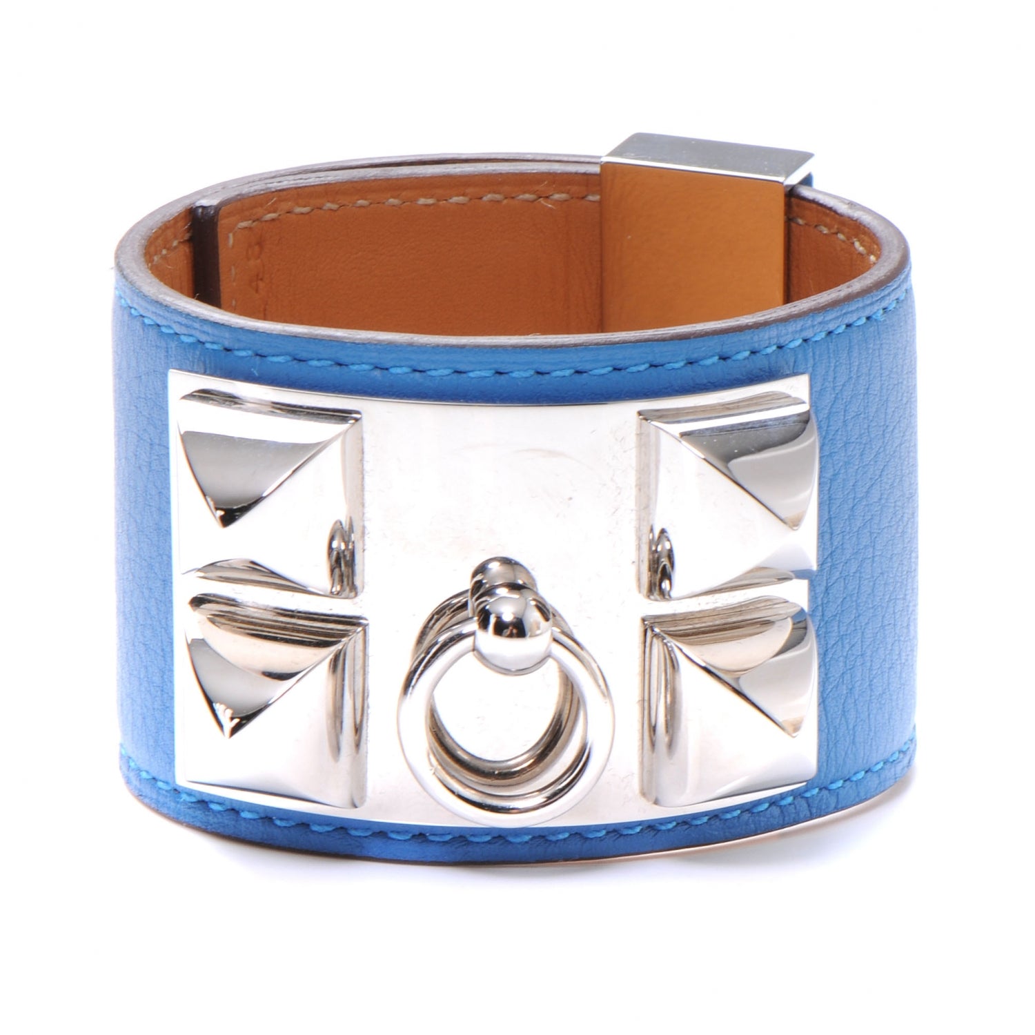 Hermes Swift Collier de Chien CDC Bracelet Mykonos Bleu 1 of 6