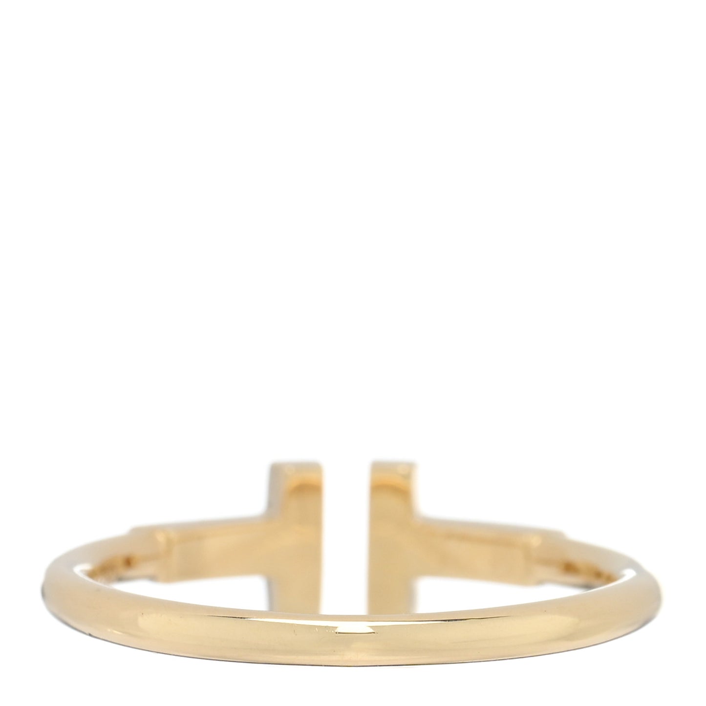 18K Yellow Gold T Square Ring 54 7