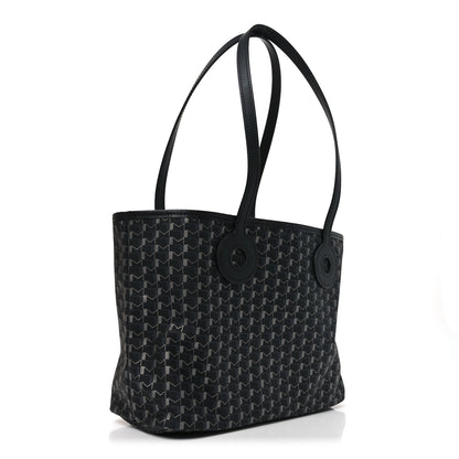 Moynat Grained Calfskin Canvas 1920 Oh! Tote Ruban PM Carbon Silver 3 of 10