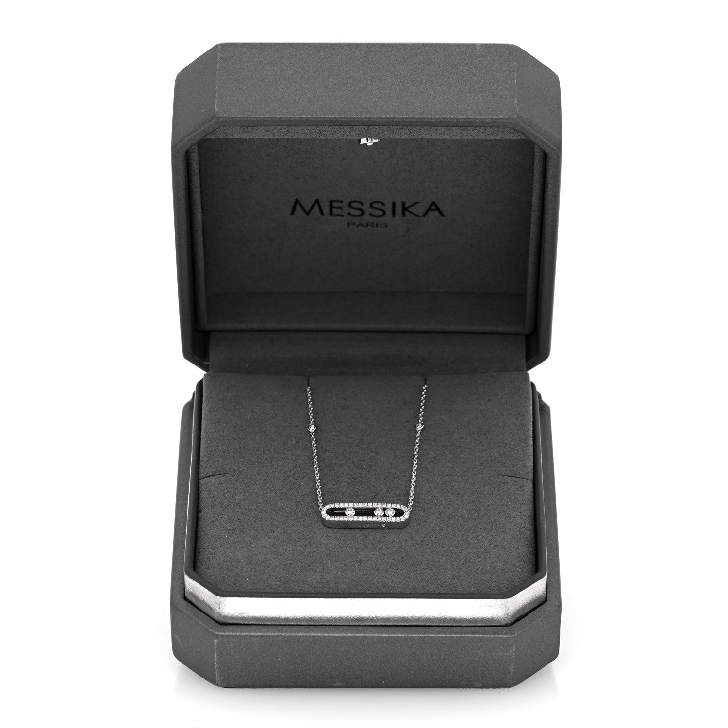 Messika 18K White Gold Diamond Baby Move Pave Necklace 5 of 5