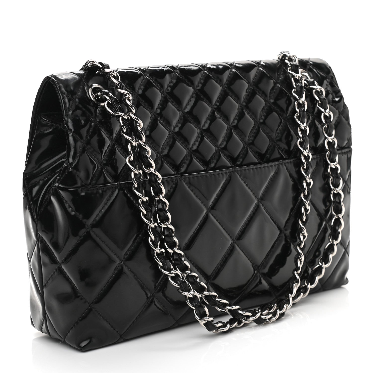 Chanel Vinyl Quilted In The Business Flap Bag Black 3 of 11