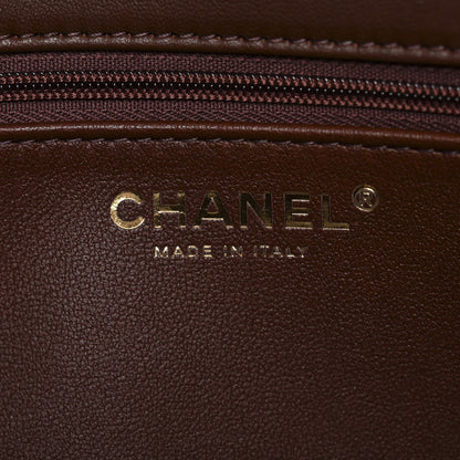 Chanel Shearling Lambskin Quilted Furry Coco Flap Beige Dark Brown 6 of 11