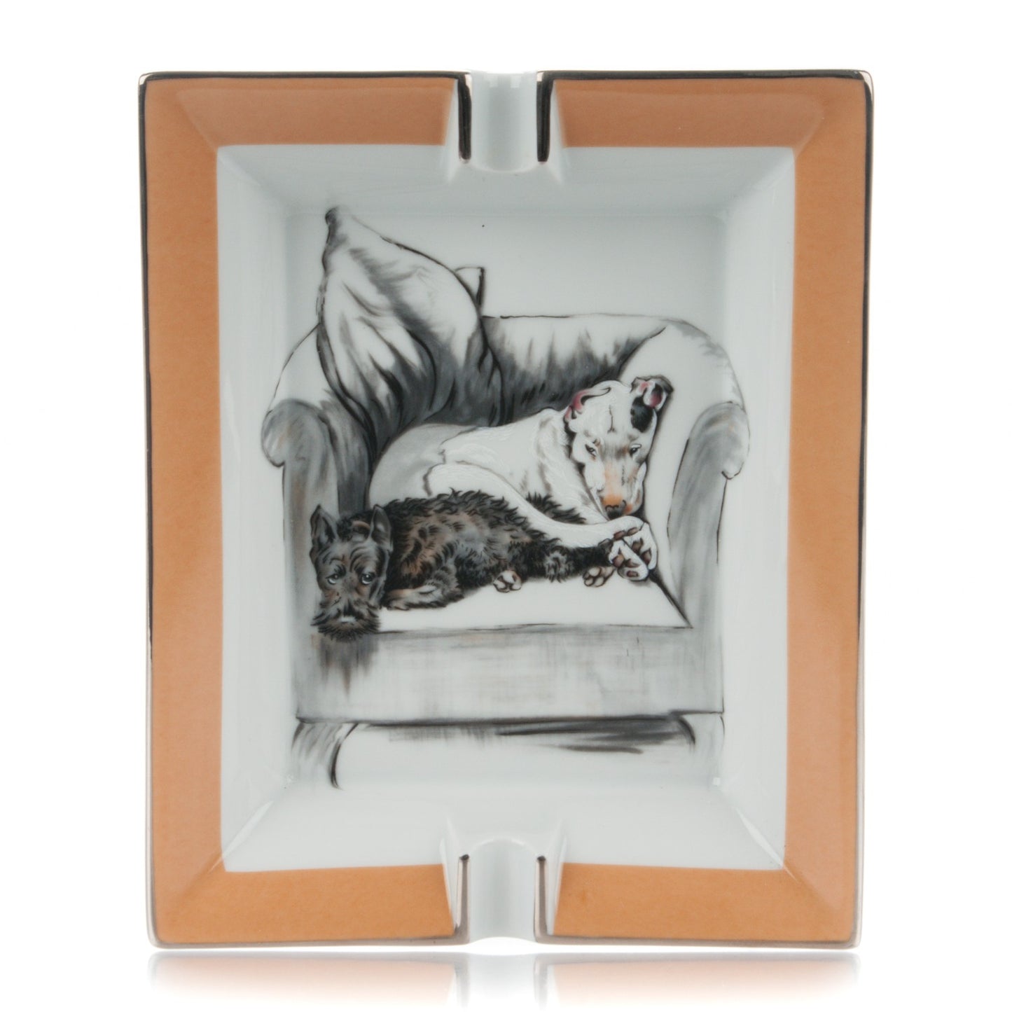 Porcelain D'Apres Printed Ashtray