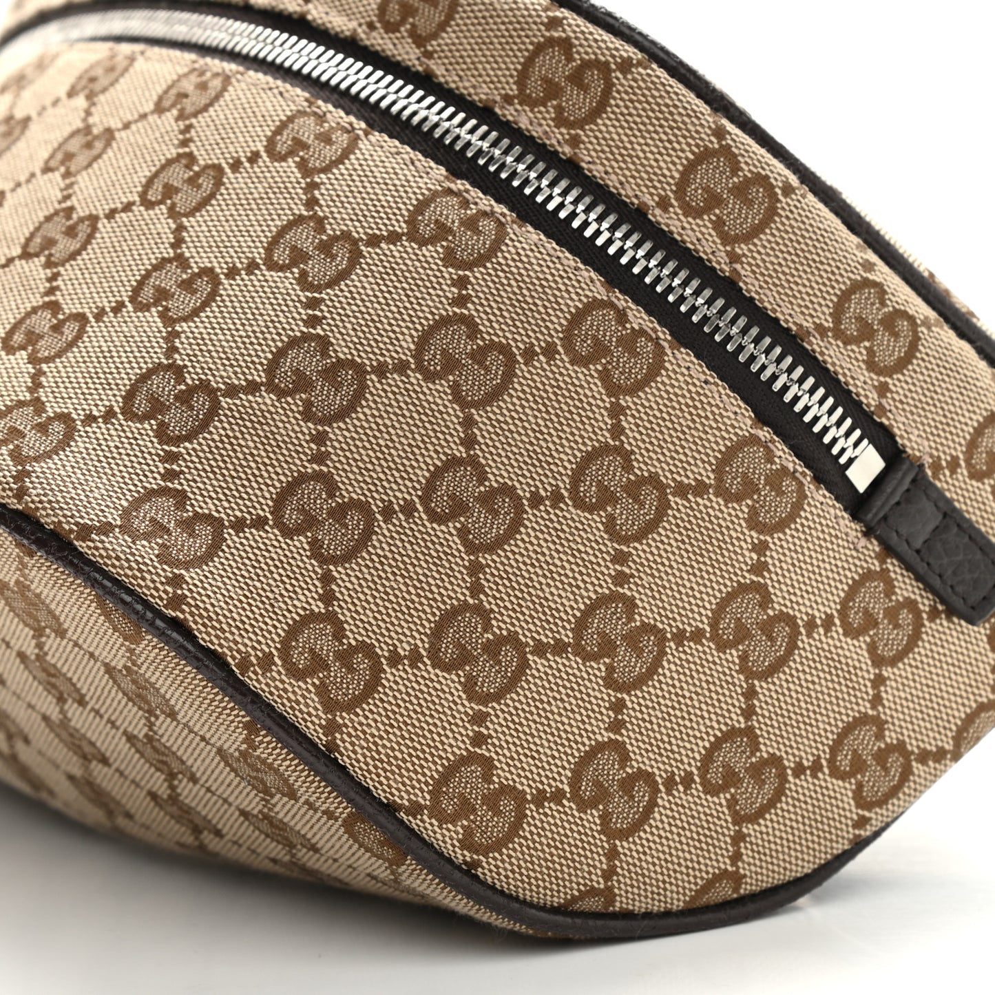 Monogram Dollar Calfskin Waist Pouch Beige Ebony Testa di Moro Marrone Scuro