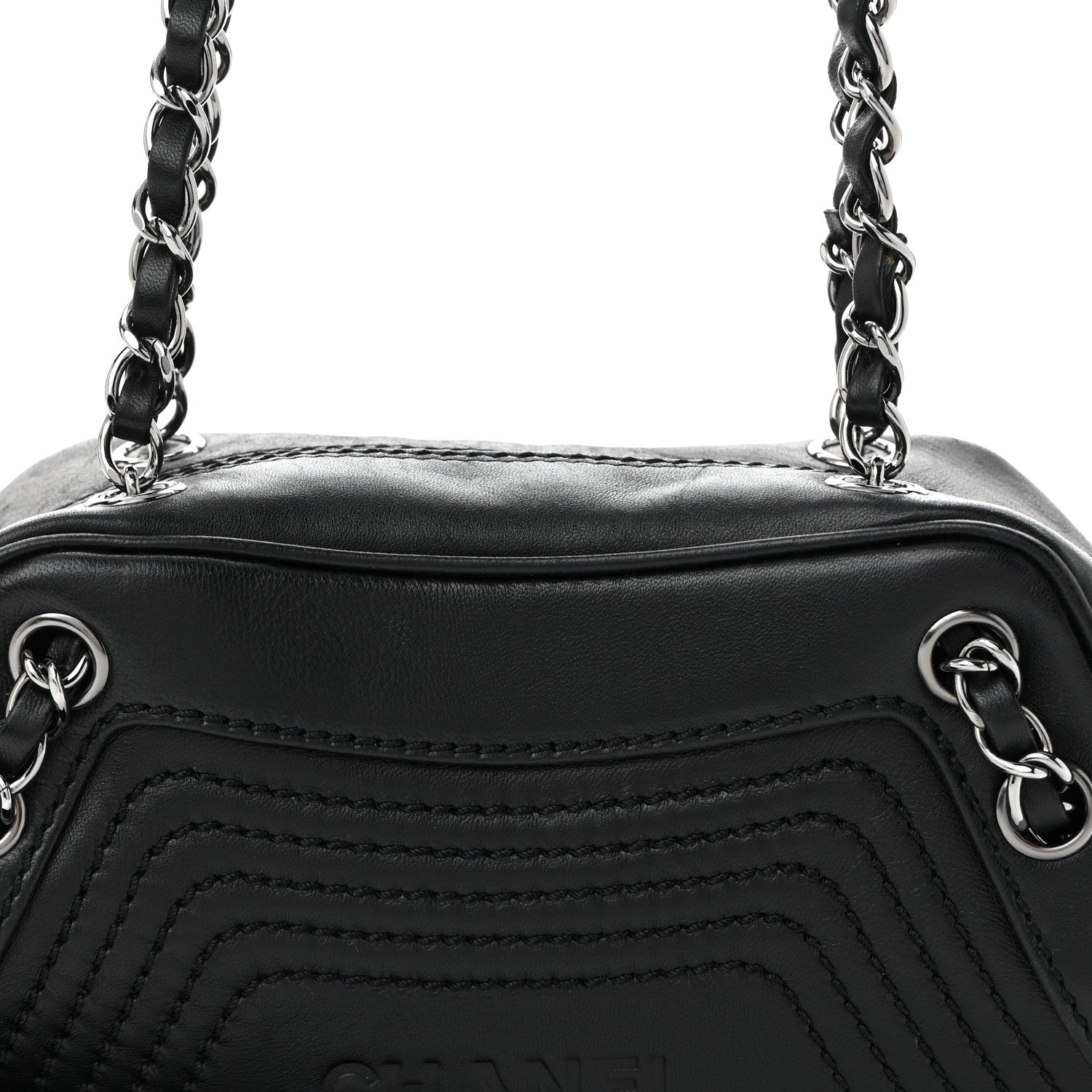 Chanel Lambskin Lax Small Tassel Shoulder Bag Black 8 of 11