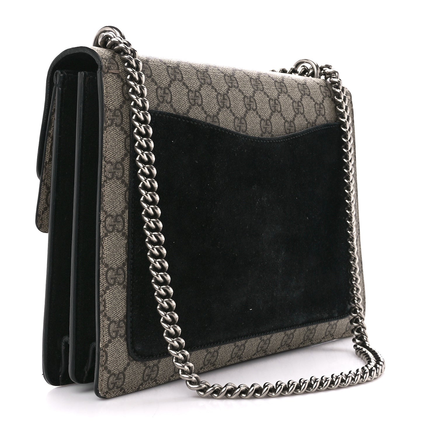 GG Supreme Monogram Medium Dionysus Shoulder Bag Black