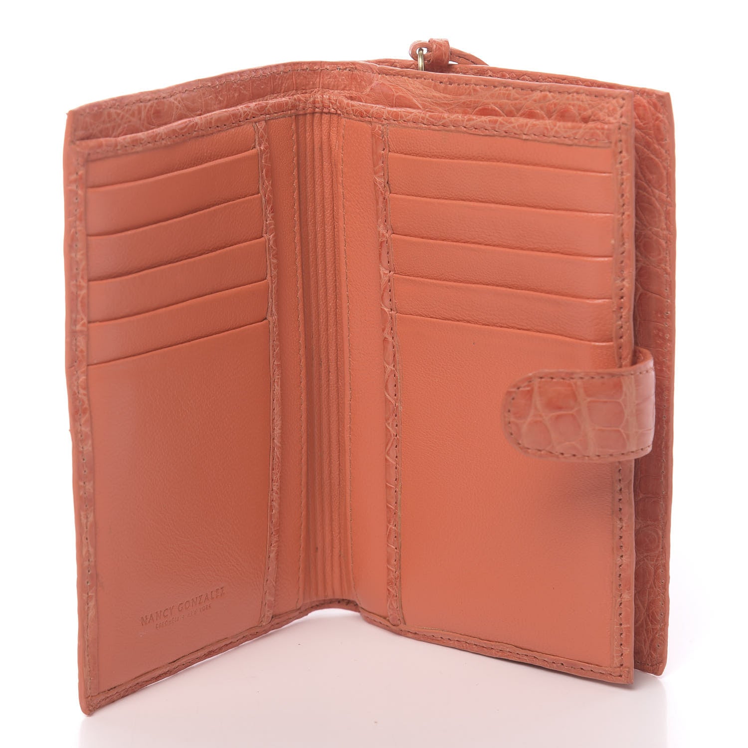 Nancy Gonzalez Crocodile Wallet Orange 5 of 7