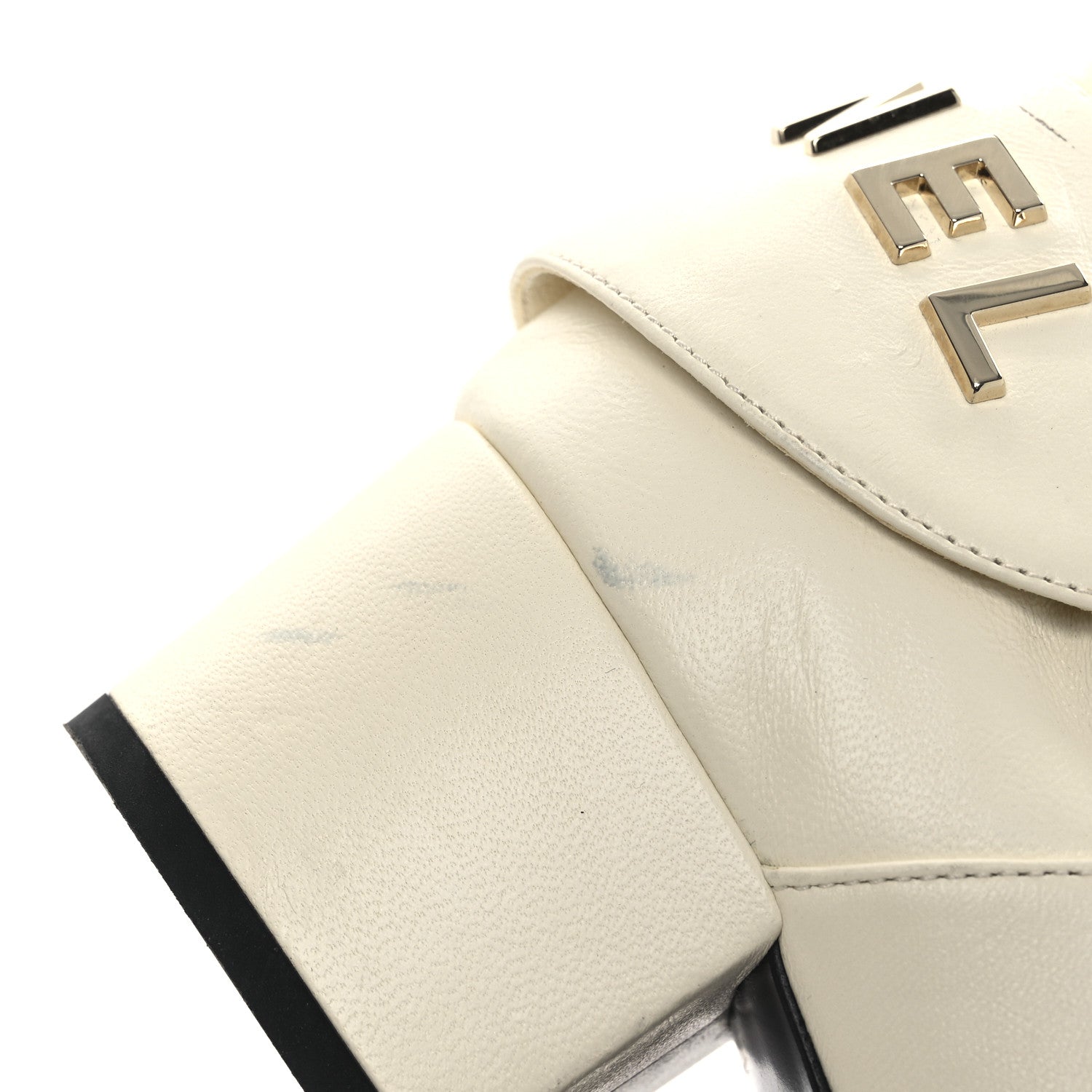 Chanel Lambskin Velvet Cap Toe Short Ankle Boots 37.5 White 12 of 15