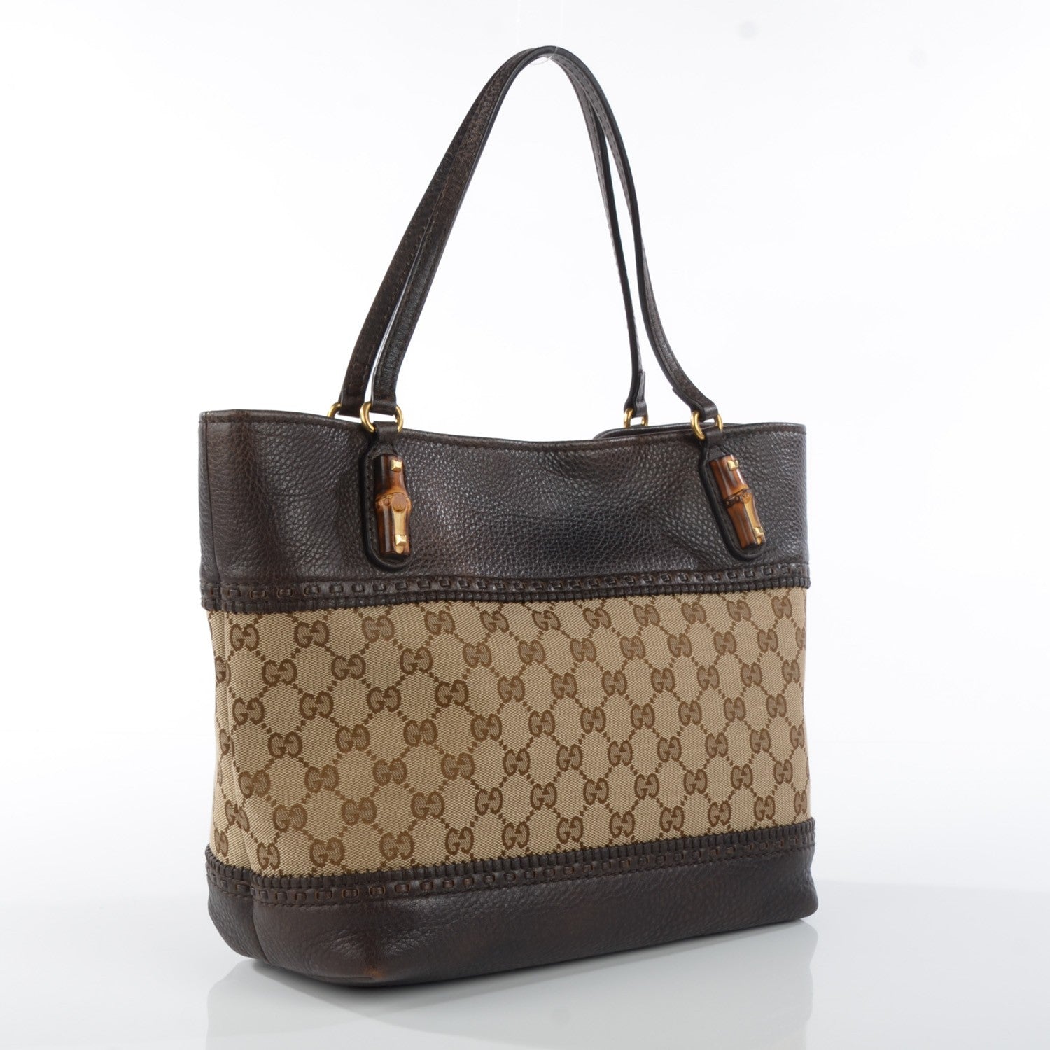 Gucci Monogram Medium Laidback Crafty Tote Dark Brown 3 of 7