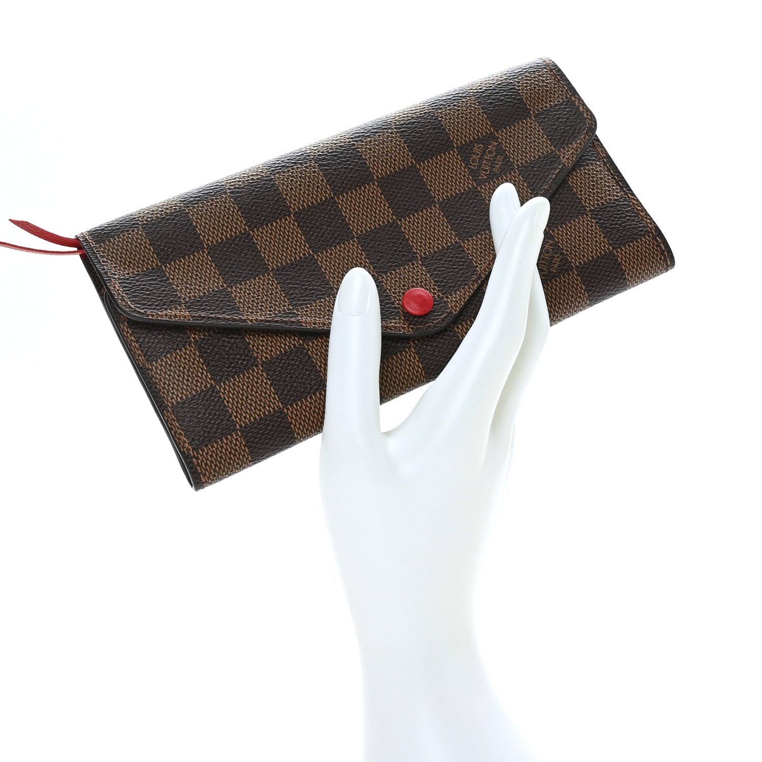 Louis Vuitton Damier Ebene Josephine Wallet Red 2 of 8