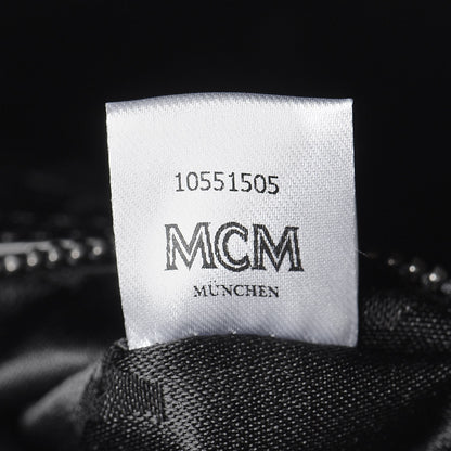 MCM Metallic Visetos Calfskin Medium Studded Munich Lion Stark Backpack Silver Black 12 of 28