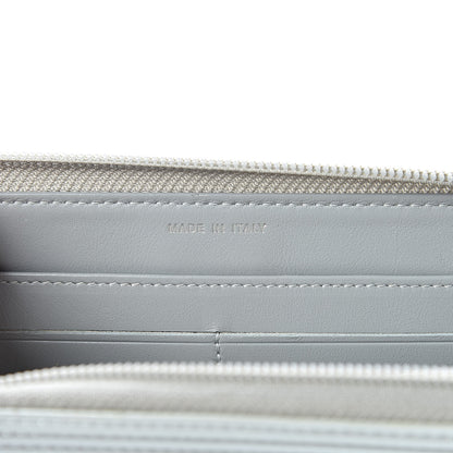 Chanel Glazed Calfskin Boy Zip Around Wallet Silver 7 of 9