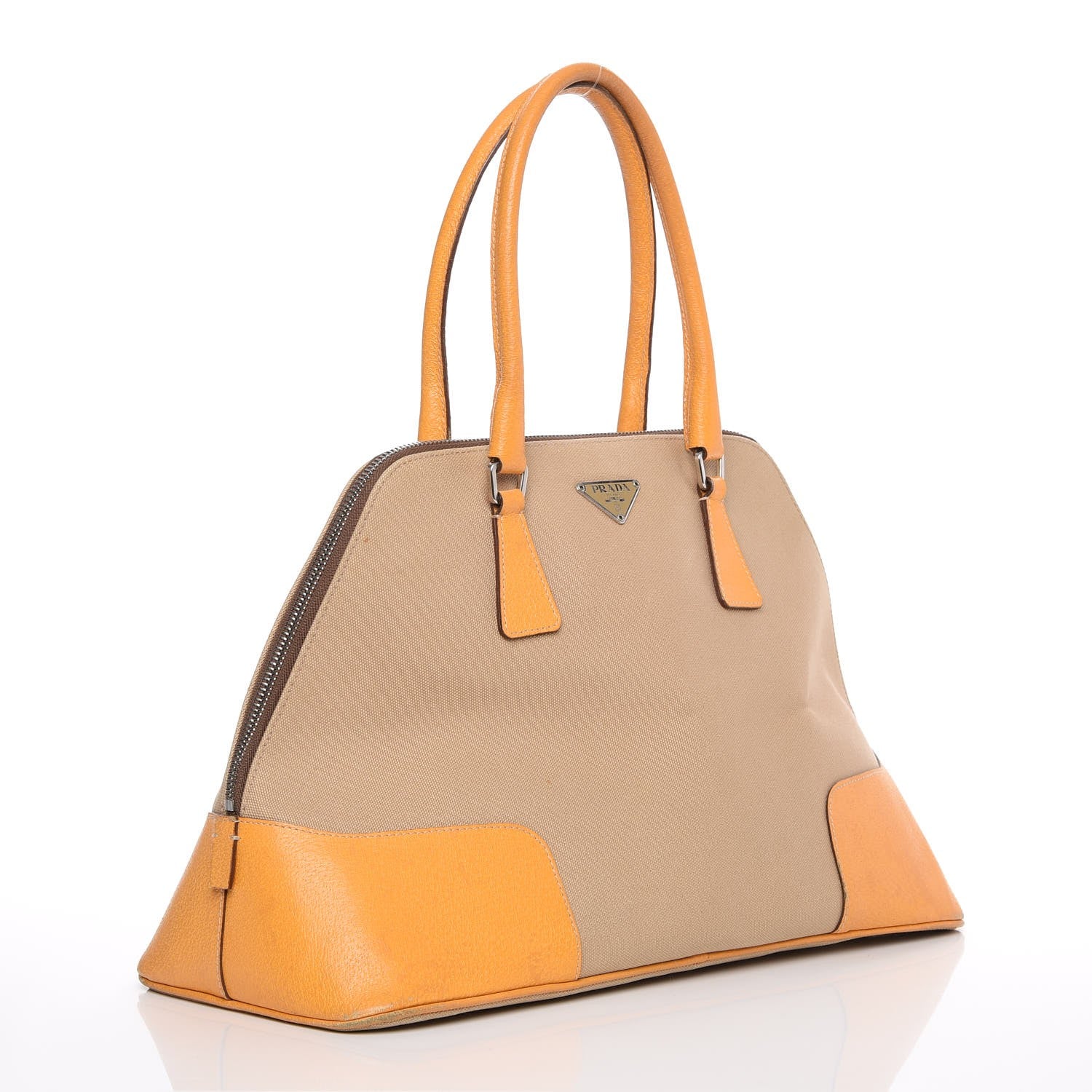 Prada Canapa Cinghiale Frame Bowler Yellow 5 of 23