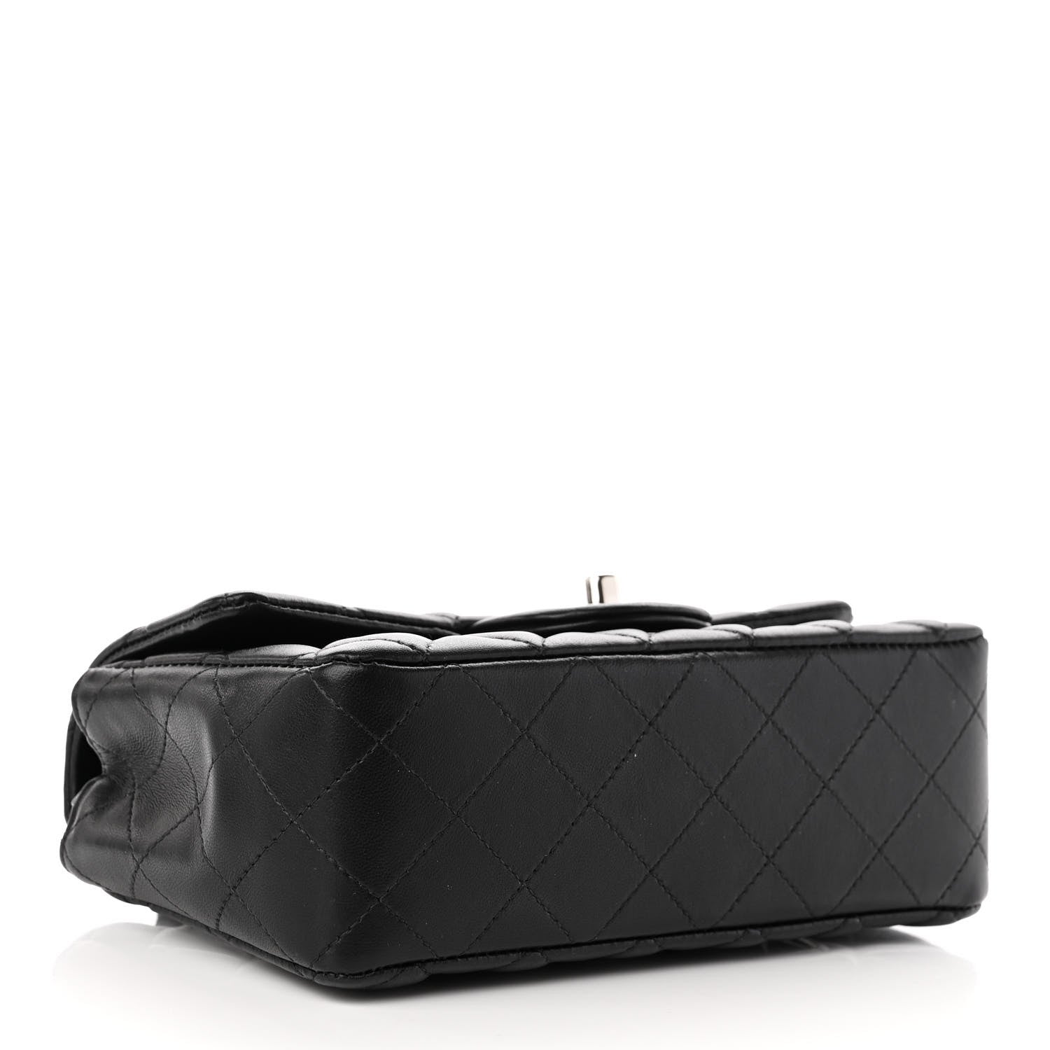 Chanel Lambskin Quilted Mini Rectangular Flap Black 4 of 10
